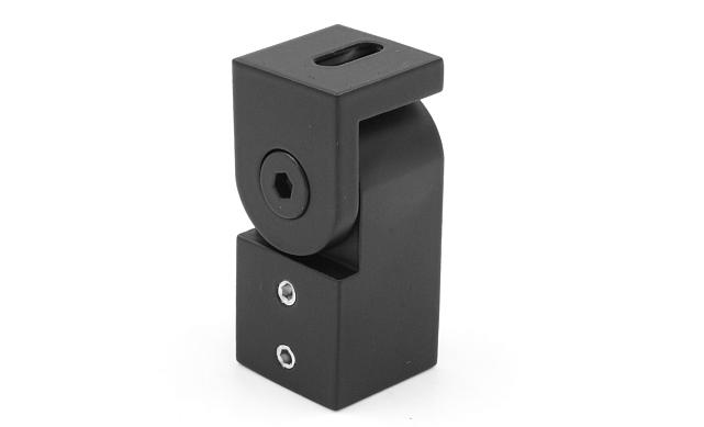 Держатель труба-стена, регулируемый, Ø19 мм, нерж., черный t908 BL