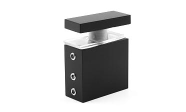 Соединитель труба-стекло для прямоугольного трека, нержавеющая сталь AISI 304, черная t462 BL купить в Омске