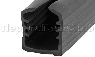Уплотнитель в поручень с пазом 27х30 для стекла 10+10 мм, EPDM Фk308 купить в Омске