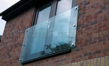 Ветрозащитное ограждение без стоек, на точечном креплении в торец купить в Омске