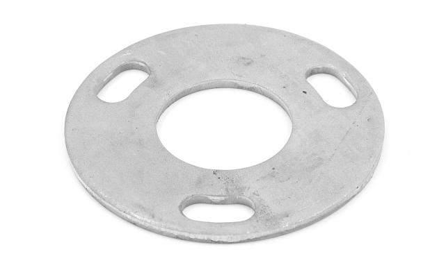 Фланец стойки 38/90 х 5 (4,3) х AISI 304 #200 3 отв х М10 х 20 k116-38-7