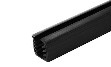Уплотнитель в поручень с пазом 24х24 под LED ленту на стекло 12мм EPDM (палки 3 м) Фk300 купить в Омске