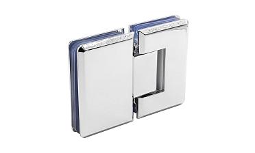 Петля для душевой кабины стекло-стекло 180° 90х55 мм цинк, полированная t303 PZn купить в Омске