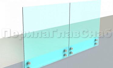 Ограждение без поручня на точечном креплении купить в Омске