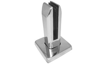 Cтеклодержатель напольный, плоский 45х50х160 мм, для стекла 10 - 12 мм, полированный, без сверления стекла AISI 201 k282-201 купить в Омске
