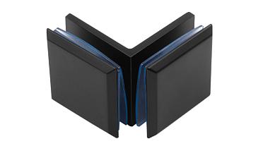 Коннектор для душевой кабины стекло-стекло 90°, 45х45, черный, t735 BZn купить в Омске