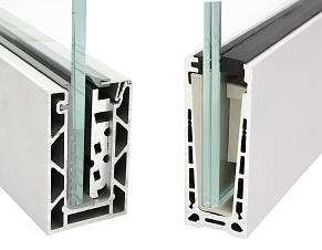 Алюминиевый профиль для стекла зажимной купить в Омске