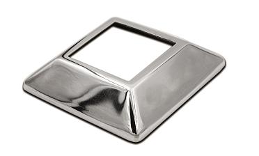 Низ стойки под трубу 40х40 мм, 80х80х1, высота 20 мм, полированный (AISI 304) k064-3 купить в Омске