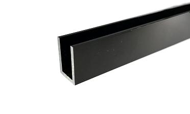 П-образный профиль 19x13, L=2500, под стекло 8 мм, алюминий анодированный в черный глянцевый t756-2500 AND BL купить в Омске