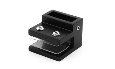 Коннектор торцевой труба-стекло 30х10 мм, нержавеющая сталь AISI 304, черная t467 BL купить в Омске