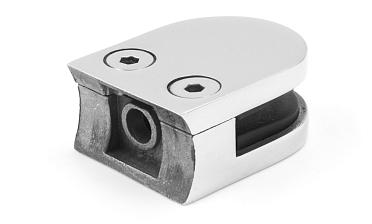 Стеклодержатель литой под стекло 8 мм (4+4 мм), под стойку Ø38.1 мм 40х22х49, полированный (AISI 304) k001-4 купить в Омске