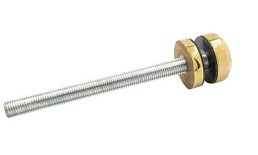 Комплект торцевого крепления несущего стекла, гайка-шайба Ø50х10х18 мм с внутренней резьбой М16, полированный, под золото (AISI 201) Фk277-88 купить в Омске