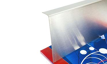 Лицевая накладка из шлифованной нержавейки на профиль т100 20.3х101 мм длина 2 м т100-11  купить в Омске