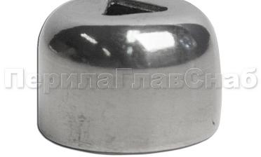 Наконечник штампованный (СПС) прямой 90° на трубу Ø16 мм, для поручня Ø38.1 мм, полированный, нержавеющий AISI 201 k211-3 купить в Омске