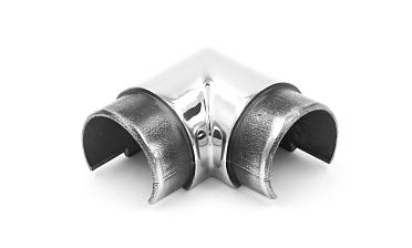 Отвод поручня 90°, с вставками для трубы Ø42.4 мм, полир., (AISI 304) k230-2 купить в Омске