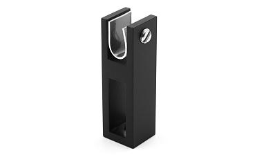 Соединитель труба-стекло для трека 30х10 мм, нержавеющая сталь AISI 304, черная t461 BL купить в Омске