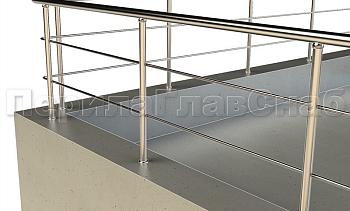 Ограждение на кровлю с ригельным заполнением в Омске. Готовые проекты ПерилаГлавСнаб