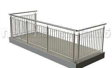 Балконные ограждения с вертикальным заполнением купить в Омске