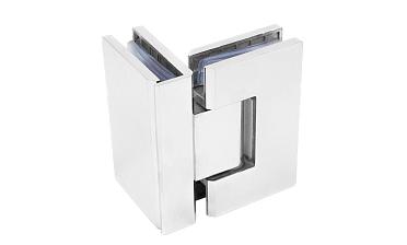 Петля для душевой стекло-стекло 90х55 мм, 90°, нержавеющая сталь AISI 304, полированная t304-2 PSS купить в Омске