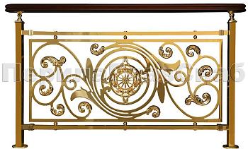 Латунные ограждения лестниц серии – Людовик XL03 в Омске. Готовые проекты ПерилаГлавСнаб