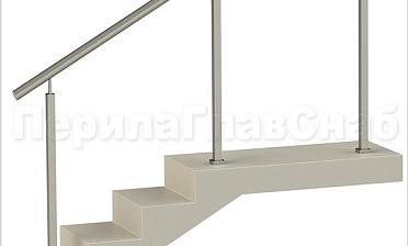 Нержавеющие ограждения без ригелей с квадратными стойками купить в Омске