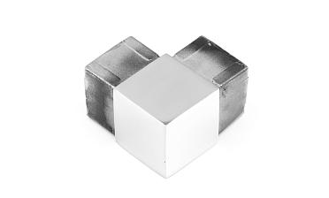 Отвод для поручня с пазом 40х40 мм, полированный, (AISI 304) k546 купить в Омске