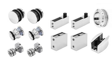 Комплект раздвижной системы для стеклянной душевой, нержавеющая сталь AISI 304, полированная t401 PSS купить в Омске