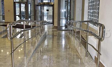 Ограждение пандуса с одним ригелем купить в Омске