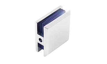 Коннектор для душевой кабины стена-стекло 45х45, цинк, вырез 67, цинк-хром полированный Фt730 PZn купить в Омске