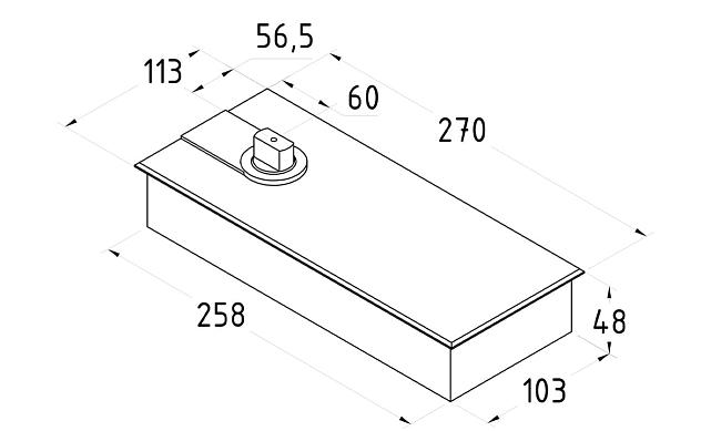 Доводчик для стеклянной двери напольный, шлифованный EN2 500 тыс.циклов  115 гр (дверь 700-900 мм , до 80 кг) t186-2 SSS 2