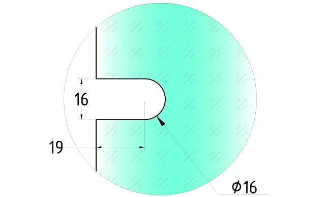  Коннектор для душевой кабины стена-стекло 45х45, вырез 67, цинк, черный t730 BZn 2