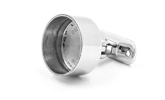 Наконечник шарнирный на стойку Ø50.8 мм, под поручень Ø50.8 мм, наружный, литой, полированный, нержавеющий (AISI 304) k326-4 4