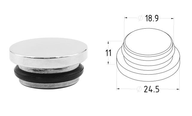Комплект раздвижной системы для стеклянных дверей, AISI 304, полированный t406 6