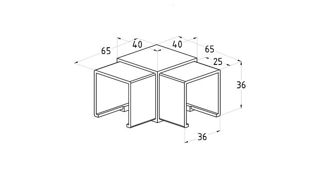 Отвод для поручня с пазом 40х40 мм, полированный, (AISI 304) k546 2