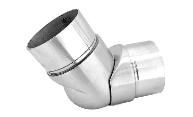 Поворот литой, внутренний, шарнирный, под Ø50.8х1.5 мм, шлифованный, AISI 304 Фk011-6 9