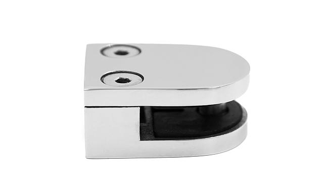 Стеклодержатель литой с вставками под стекло 8-10 мм, 4+4 мм, на плоскость 40х22х50, полированный (AISI 304) k002-10 6