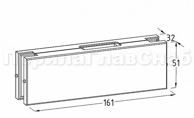 Ответная часть к центральному замку t152, шлифованная, вырез 13 t153 SSS 2