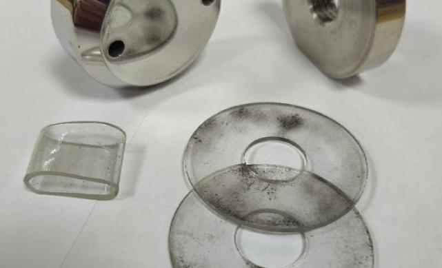 Комплект торцевого крепления несущего стекла, гайка-шайба Ø50х10х18 мм с внутренней резьбой М16(для оцинковки), полированный AISI 304, уценка k277-7-У 9