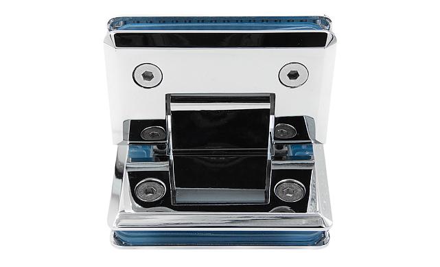 Петля для душевой кабины стекло-стекло 90° 90х55 мм цинк, полированная t304 PZn 7