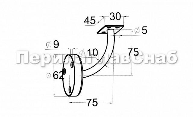 Пристенок с ложементом под плоскость, сварной, с крышкой, полированный (AISI 201) k386 2
