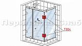 Минисхемы Петля для душевой кабины стекло-стекло 90° 90х55 мм цинк
