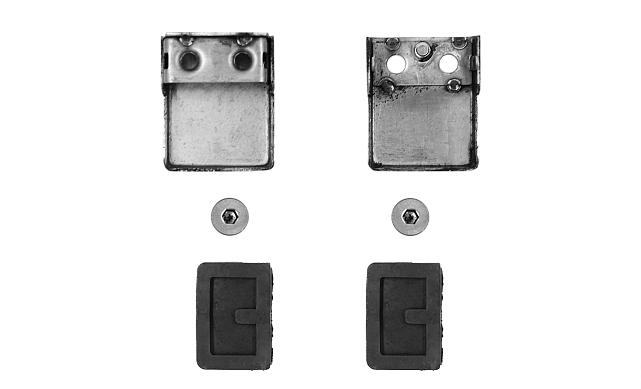 Стеклодержатель штампованный, под стекло 8 мм (4+4 мм), на плоскость 40х24х48 полированный (AISI 304) k352 7