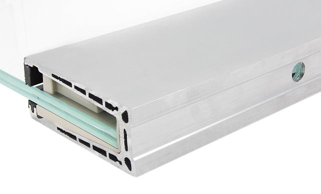 Комплект профиля зажимного для стекла 16 мм, с отверстиями, НЕАНОД, алюминий, k601-4-16 6