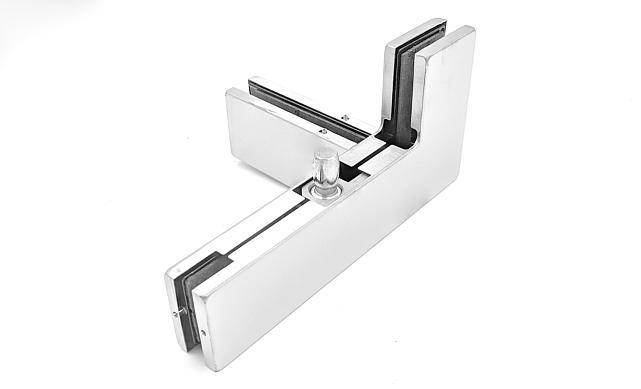 Фитинг угловой с осью и ребром жесткости, шлифованный t141L SSS 10