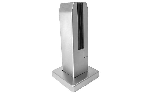 Стеклодержатель литой напольный, плоский 50х50х190 мм, шлифованный (AISI 304) Фk275-2 5