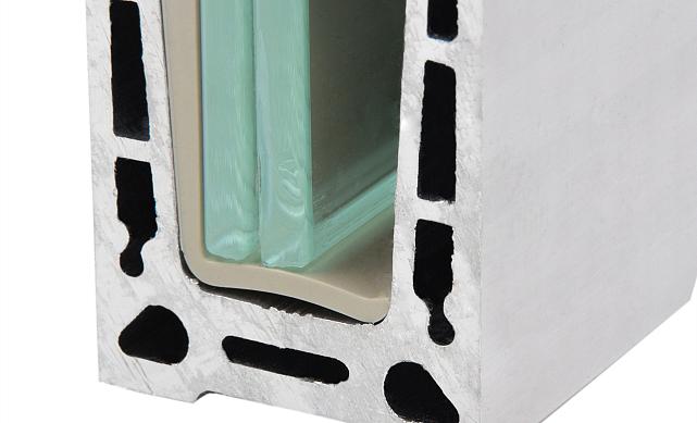 Комплект профиля зажимного для стекла 16 мм, с отверстиями, НЕАНОД, алюминий, k601-4-16 5