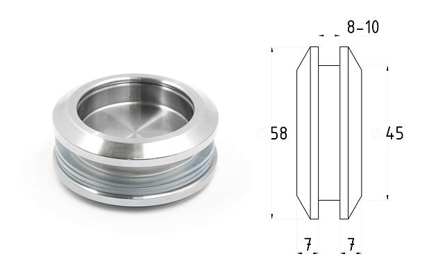 Комплект раздвижной системы для душевой, AISI 304, шлифованный t401 SSS 5