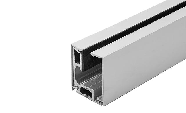 Комплект зажимного профиля для стекла 8-12 мм, анодированный, L=3000 мм т40-3 AL 4