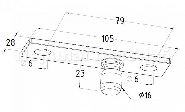 Ось верхняя, полированная t133 PSS 2