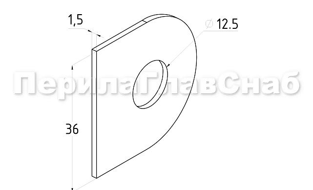 Вставка под стекло 6 мм (3+3 мм), для стеклодержателей k539-2 и k538-2, k218-3 2